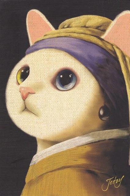 'Cat with a pearl earring' (#JanVermeer)

;D @pieroBENEDETTO 
#ArtAndImagination #Creativity #Cat