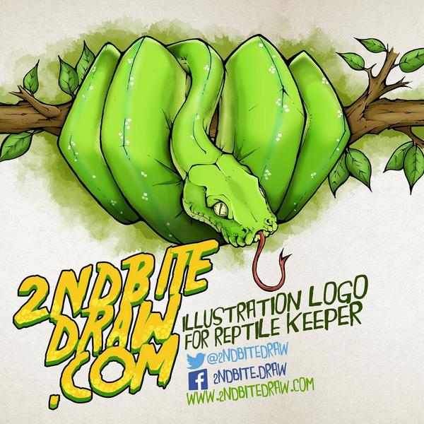 2ndbiteDraw's tweet image. Check our latest art! On 2ndbitedraw.com  
#reptiles #snakes #chondro # gtp #illustration #draw #logo