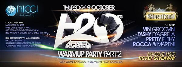 Where2PartyJhb's tweet photo. 2NYT @niccibeach #DontMissOut The @H2O_party Warmup Party Part 2! FT- @PrettyFilthyPro @RoccaMartini @Dj_VinGrooVin http://t.co/6nbtgugARa