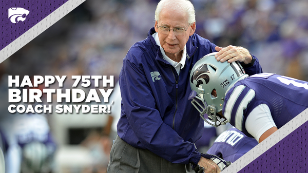 kstatesports's tweet photo. Happy 75th birthday to #KStateFB's Bill Snyder! RT to wish Coach Snyder a Happy Birthday! #KStateFamily http://t.co/wLZxri5ATl