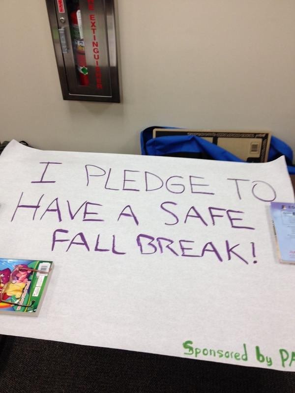 Stop by the PACE booth at the health fair to sign our pledge to have a #safefallbreak #preventionispower