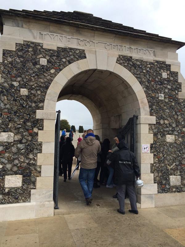 DennyHighSchool's tweet photo. Tyne Cot cemetery 11, 500 graves, 35, 000 names on the wall that have no known grave #Passchendaele #battlefields14 http://t.co/EzD2EnojjB