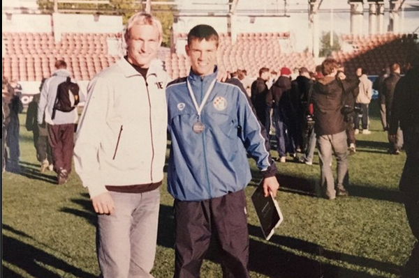 LivEchoLFC's tweet photo. Happy Birthday Sami! #LFC defender @DejanLovrenLFC6 gives birthday boy a blast from the past: http://t.co/2bougTEgcv http://t.co/yroQlfeeZq