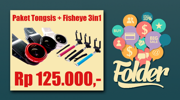 FOLDERSHOP's tweet photo. PROMO OKTOBER! Paket Tongsis dan Fisheye 3in1 (fisheye, macro, wide). Hanya Rp 125.000,- Mau? SMS/WA ke 08985723354 http://t.co/S3ngjASA9I
