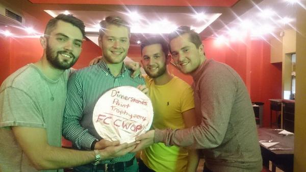 CWOPFC's tweet image. Just won our first trophy. Thanks to our three followers. You're the best. #FirstOfMany