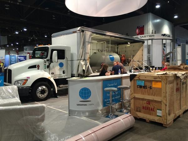 Leighton_OBrien's tweet photo. Taking shape: sneak preview of @Leighton_OBrien booth at #NACSshow - look out for the truck tomorrow! http://t.co/q7cX6PG4jR