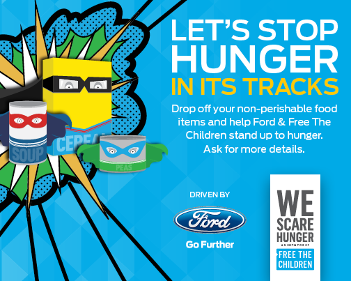 Maclin_Ford's tweet photo. Scaring Hunger away all month - Please bring us your food donations!! #wescarehunger #yyc #calgary #maclinford http://t.co/XmR56BD1t9