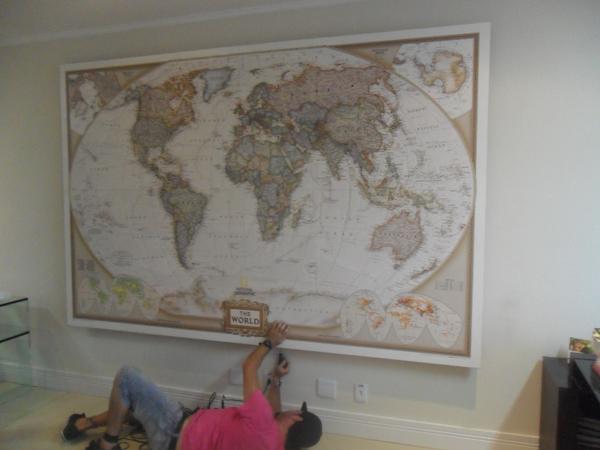 Visualmapas's tweet image. Mapa Mundi Executico em Quadro Magnético - Produzido para o Instituto LULA - Ideal para decoração #MapaMundi