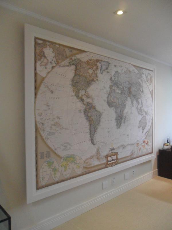 Visualmapas's tweet image. Mapa Mundi Executico em Quadro Magnético - Produzido para o Instituto LULA - Ideal para decoração #MapaMundi