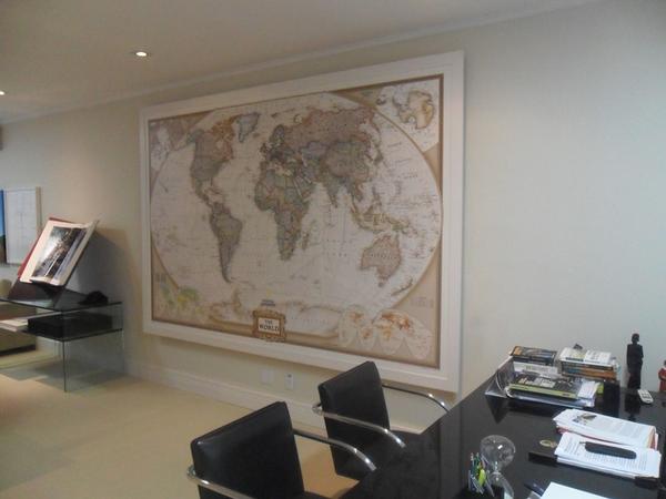 Visualmapas's tweet image. Mapa Mundi Executico em Quadro Magnético - Produzido para o Instituto LULA - Ideal para decoração #MapaMundi