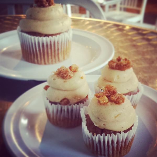 Mmmm... Sweet Potato Cupcakes are back!! Nothing says Fall like sweet potatoes! #highlandbakery #sweetpotatoes