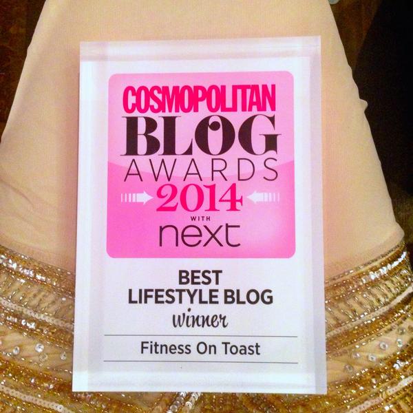 FitnessOnToast's tweet image. YAY thank you so much!!!  @CosmopolitanUK @Cosmopolitan #CosmoBlogAwards #fitnessontoast
