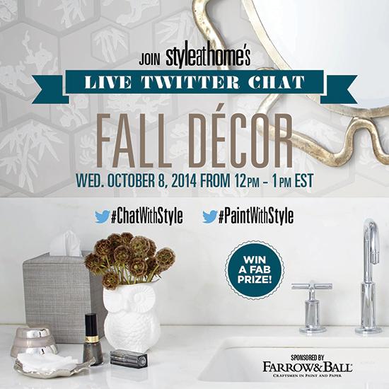 StyleAtHome's tweet photo. Will you be joining us tomorrow @ 12pm EST? We're talking all about #FallDecor! #ChatWithStyle #PaintWithStyle http://t.co/bZgYLqJyAY