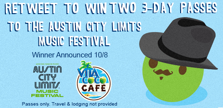 vitacococafe's tweet image. Follow &amp;amp; RT for a chance to win a pair of 3-day passes to @aclfestival! End festival season with us! #aclfest