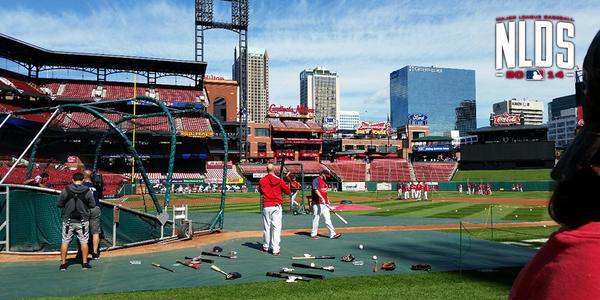 MLB's tweet image. Almost time for baseball in St. Louis. #NLDS