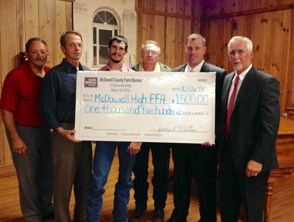 A huge thank you to McDowell County Farm Bureau for their generous donation to our new FFA chapter! #cte #ffa