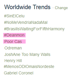 fandom_ly's tweet image. Deanmon &amp;amp; Poor Cas trending in perfect harmony #Destiel @rthompson1138 @adamglass44 @robertberens @andrewdabb @chico6
