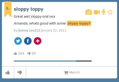 Sloppy a what toppy is What Does