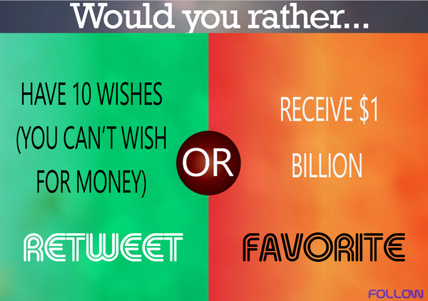 ChoicesYouHave's tweet photo. Wishes or a billion? http://t.co/BwxJR4LHgf