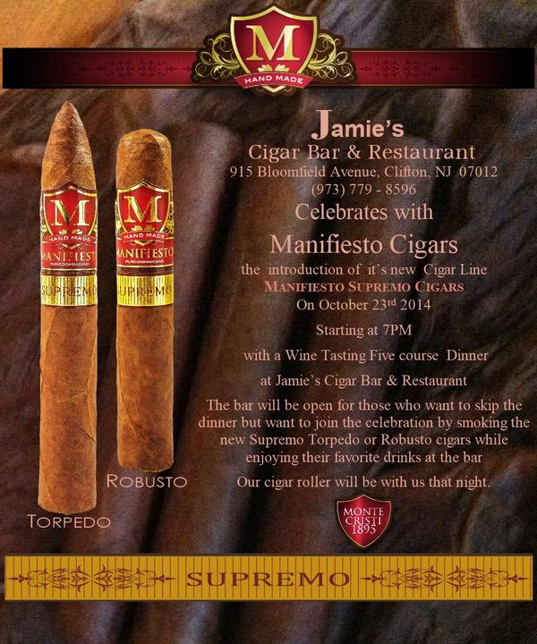 We are proud to announce the presentation of our new cigar line "Manifiesto Supremo Cigars", this coming Oct 23rd,