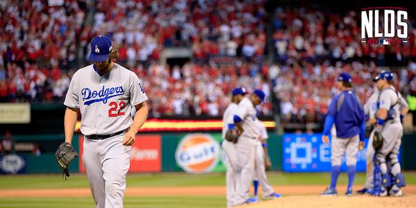 MLB's tweet photo. The @Cardinals are officially Clayton Kershaw’s kryptonite. #Postseason http://t.co/iXgdjvgiwX
