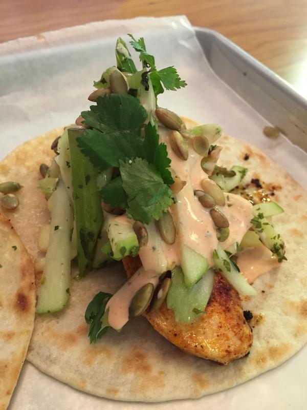 EatMoreNow's tweet photo. And the deliciously spicy chili dusted chicken from @forkandtaco. I can't stop coming back to this place!! http://t.co/Jy37Eud3HB