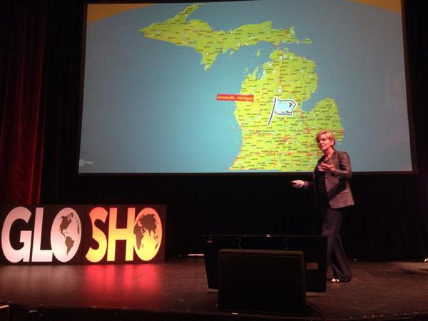 DigitalLA's tweet photo. We need better #cleantech policy says former governor of Michigan @JenGranholm keynote at @LACIncubator's #GloSho14 http://t.co/DpE3CeHCVa