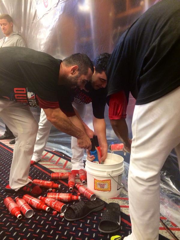 Cardinals's tweet photo. They brought water guns. No one is safe. #PostCards http://t.co/wS5wYLTO98