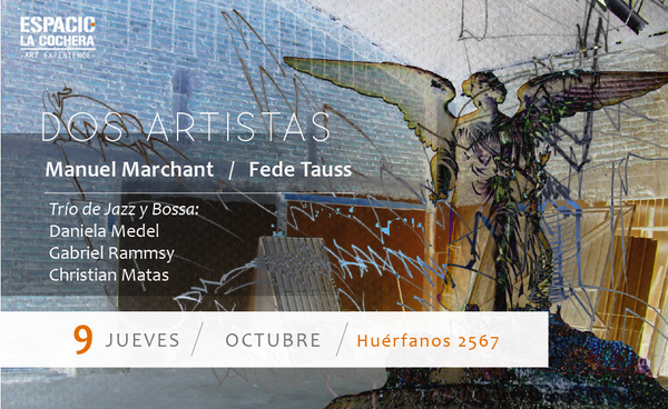 EspacioLC's tweet photo. Jueves 9/10 Expo #DosArtistas esta vez junto al trío Jazz&amp;Bossa en @EspacioLC  / @Barrio_Yungay @FedeTauss http://t.co/aBfwGwectW