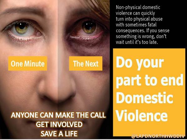 LAPDNorthHwdDiv's tweet image. Get involved... Save a life... Let's shine light on DOMESTIC VIOLENCE #LAPD
