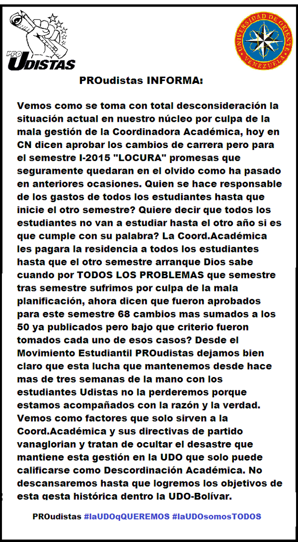 PROudistas Bolívar (@udistasbolivar) on Twitter photo 