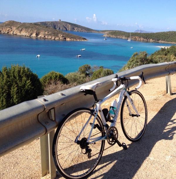 #BianchiWorld Always a good time for a ride in beautiful Sardinia with Francesca Tolu's #Intenso #DamaBianca!