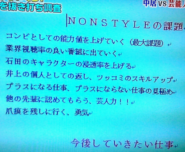 mochwark's tweet photo. ちなみに「NON STYLE取扱説明書」を知らない方のためにお伝えしますと、去年放送されたナカイの窓SPで、井上さんちに自宅訪問した際に石田さんが発見したPCのファイルです。
見てるこっちが恥ずかしくなってくるのが井上さんらしいｗ http://t.co/6yptB7zIVN