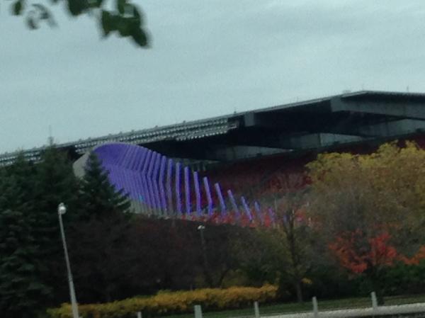 JohnHua's tweet image. Testing out the art installation at #lansdowne urban Park #changescolours @ctvottawa