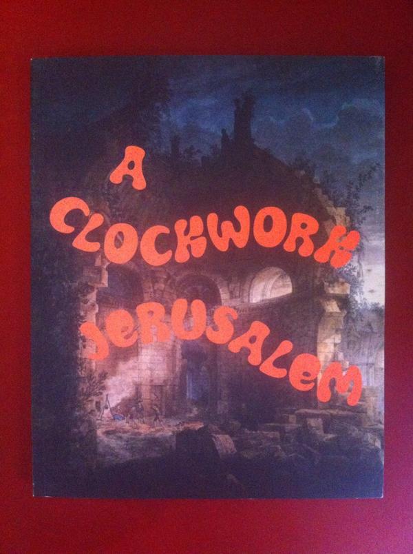 aabookshop's tweet photo. UK launch tomorrow for #clockworkjerusalem the catalogue for #britishpavilion after talk by @_SamJacob 6pm at the AA http://t.co/FtSQgdn0UA