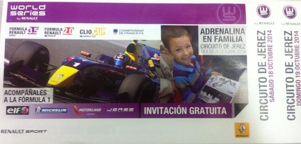 ESplateroSA's tweet photo. Quieres dos entradas para el Circuito de Jerez? Adrenalina en familia! Sábado 18 y Domingo 19. Sorteo entre los RT! 😄 http://t.co/ZtCmIgkLsW