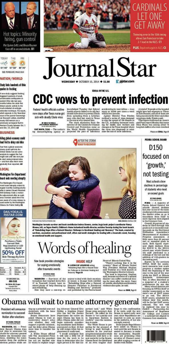 ChildrensHomeIL's tweet photo. Great work, Tegan! RT @pjstar: Good morning – here's the front page of today's Journal Star: http://t.co/WW2RrAZ6xx