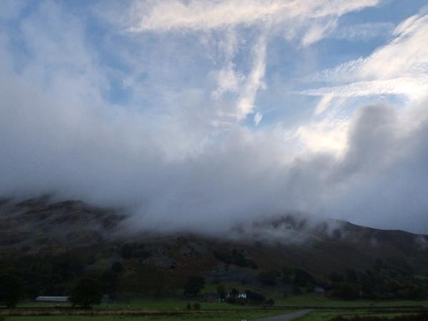helvellyn's tweet photo. And the same morning skies over #sidefarm and #placefell #lakedistrict http://t.co/daYnK0G6eY
