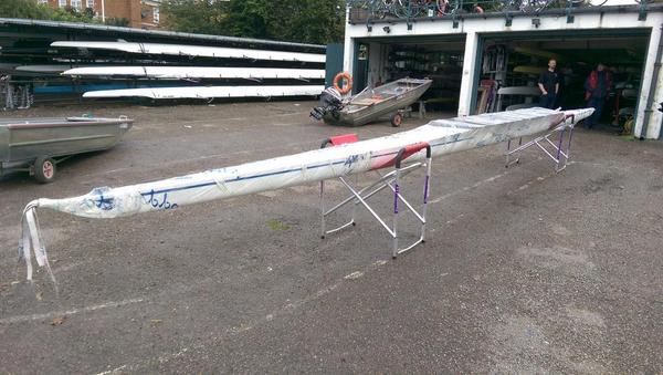 Filippi 85k 2x/- for sale. £7500, carbon sweep/alu sculling riggers, white Adidas shoes. Fully refurbed by Filippi!
