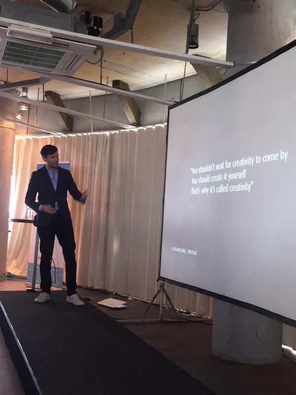 GustaTimmermans's tweet photo. Interessant verhaal van Bas Welling #rie14 wat een passie en creativiteit ! http://t.co/FVZi9pRc5q