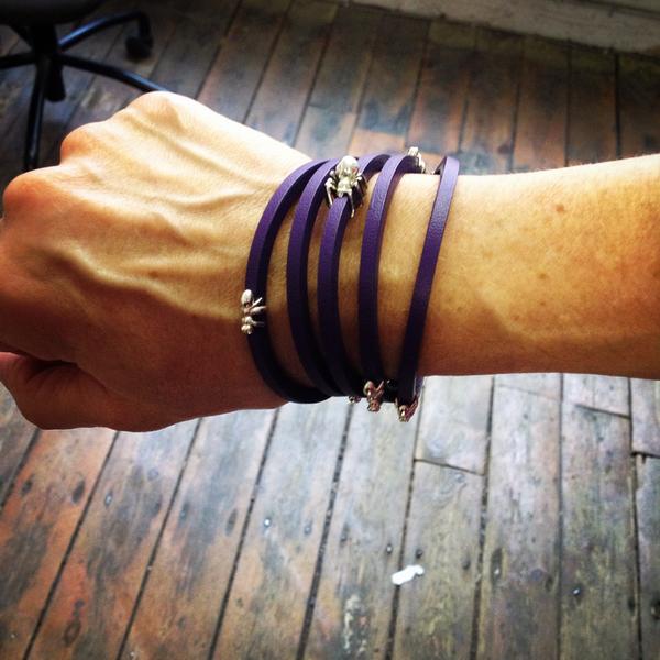 New #PurpleLeather bracelet for a special customer!