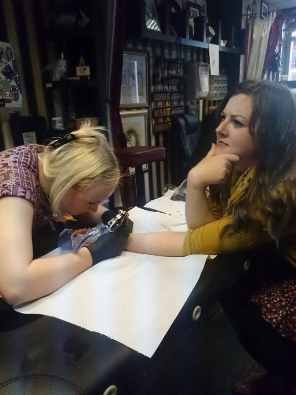 CharliePearce92's tweet photo. Top 5 things I didn't expect to do with my Staff Worker (@KristiMair) this year... 1. Get a tattoo @motherofallsins http://t.co/Une8QOAjsA