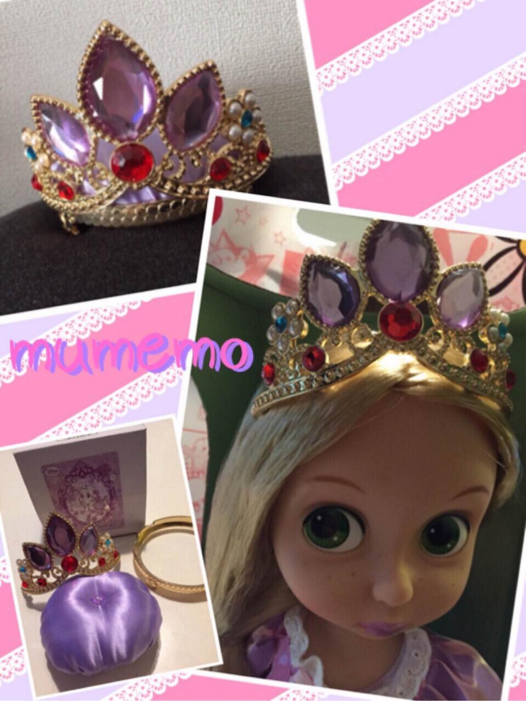 Mami ラプのティアラ型リングピロー 発売日がアナエルのドール再販日で アナエルドールに当ててみて イケる と勝手に思いw分解前提で購入しました 笑 ディズニーストア ラプンツェル ティアラ リングピロー アニメータードール Http T Co