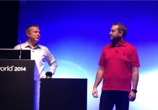 Both Tylers kicking off their session at #VMworld #Barcelona discussing the #VMware + #EMC cloud solution. #EHC