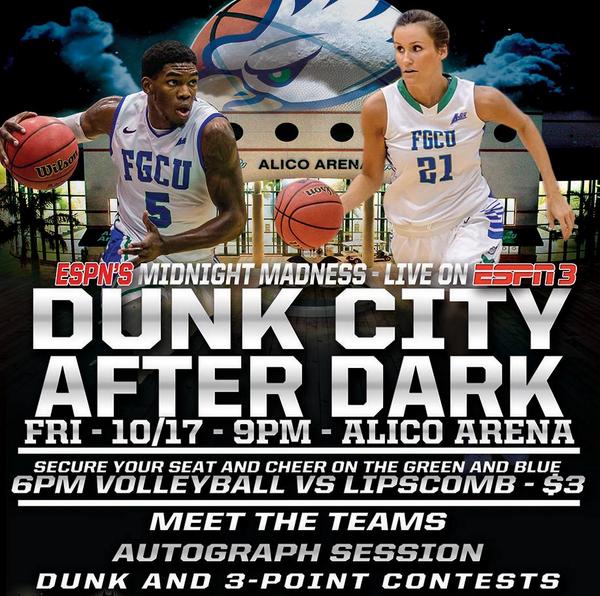 EagleIDCard's tweet photo. FRIDAY, OCTOBER 17th! #DunkCity #wingsup #FGCU @FGCUDirtyBirds @FGCU_Bball http://t.co/XAM02CywxI