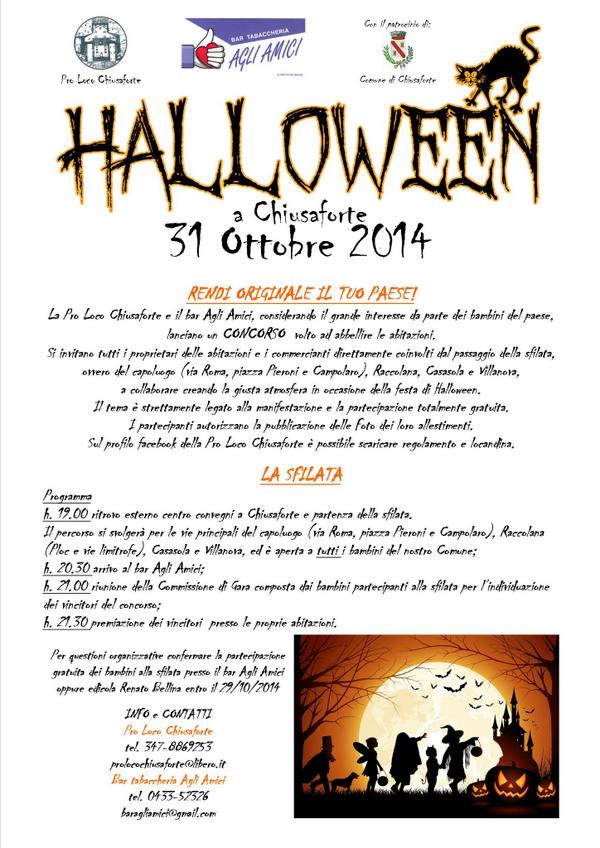 ProLocoScluse's tweet image. HALLOWEEN A CHIUSAFORTE Ven. 31 OTT. dalle h. 19