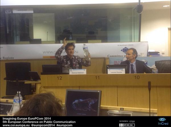 Cass_Francis's tweet photo. Getting emotionally connected with machines @mrdahmen not on a stage #weird @EuroPCom2014 http://t.co/eQixc6UN1f