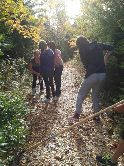 Ms. McKegney's grade 7s spent this beautiful fall morning #volunteering with #trailsnovascotia