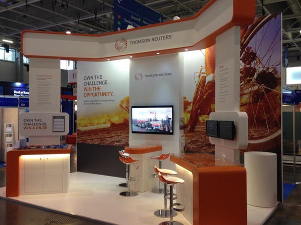 parkerdesign's tweet photo. The @ThompsonReuters booth design we created for @EuroFinance 2014 looks great! Be sure to stop by for a chat #EFBud http://t.co/MILycaazTm