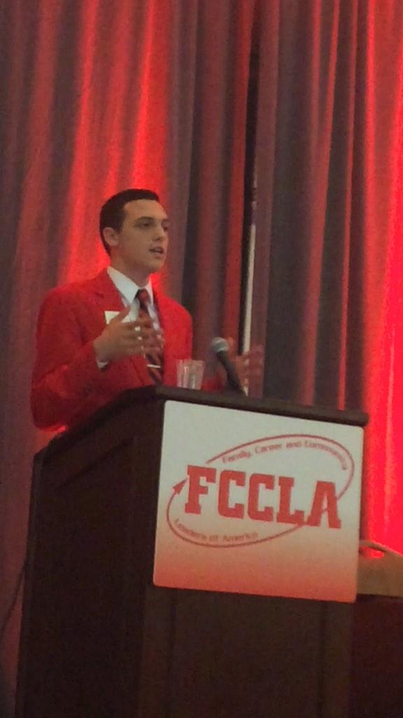 SDFCCLA's tweet photo. Today, Josh and Ally gave their scholarship presentations in front of the attendees at #FCCLADC! http://t.co/KZEZpB0zAf